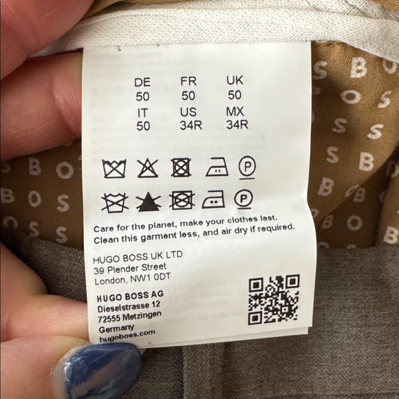 BOSS Hugo Boss Grey Virgin Wool Dress Pants Men's Size 34 Tailored Fit - Picture 8 of 9